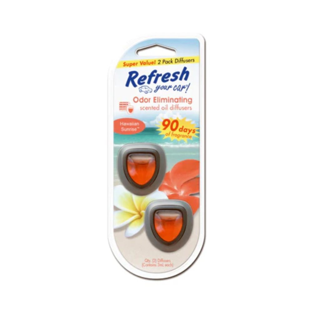 Refresh Your Car Mini Diffuser 2/pack - Hawaiian Sunrise